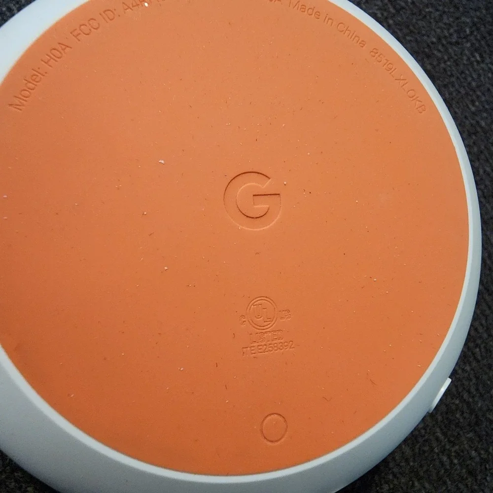 Google Home Mini Smart Speaker Gray Model H0A Voice Assistant with Power Adapter